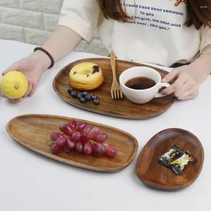 Pratos bandeja de madeira versátil rústico servindo mesa peças centrais placa de frutas para casa fazenda decoração café