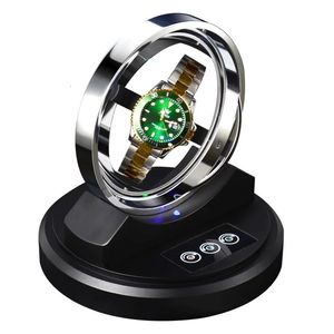 Watch Boxes Cases Winder For Automatic Watches Usb Power Turn Display Box Mute Mabuchi Motor Luxury Metal Led Lights Mechanical Stand 231216