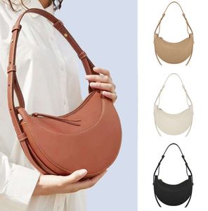 Designer Half Moon Paris Underarm Bag Un Full-Grain Camel Le Cyme Tote Tonca Texturizado Ombro Mini Crossbody Mulheres Hobo Bolsas 242