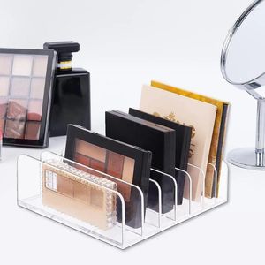 Hooks 7 Cells Eyeshadow Palette Organizer Acrylic Desktop Makeup Compartment Storage Holder Women Eyepowder Accessories