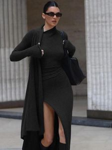 Casual Dresses Insta Asymmetrical Black European and American Style Dress