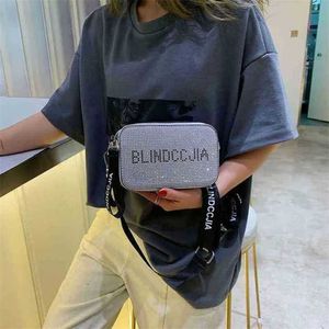 2024 New Designer women's crossbody shoulder Hot Flash Cosmetic Women Western Style Personality Belt Red Rhinestone bag