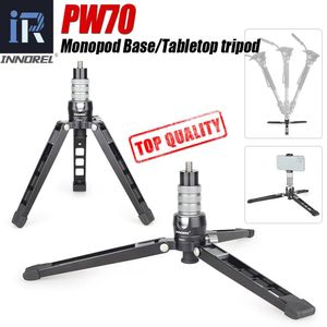 Accessories PW70 Mini Tripod Monopod Stand Base for DSLR Camera Gopro Cellphone Mount Metal Flexible Desktop Tabletop Tripode with Ball Head