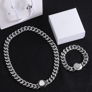 Designer Silver Bracelet Women Cuban Chain Bracelets Men Chain Necklace Hip Hop Male Boy Wristband Jewelry