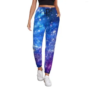 Pantaloni da donna Retro Galaxy Donna Stampa colorata Pantaloni sportivi Street Style Pantaloni design vintage autunnali Taglia grande 2XL