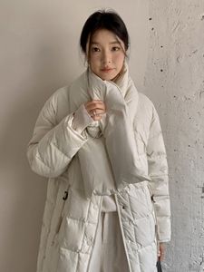 Zimowe oryginalne wysokiej klasy wzór uczucie luźnej talii Środkowa długość wysokiej klasy płaszcz dla kobiet