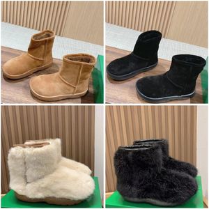 Kobiety Snap Kidch Buty Designer Platforma wełna buty śniegu luksusowe jesień i zimowe style Rubbe Buty mody Rozmiar 35-40