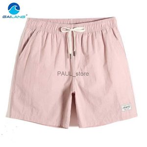 Pantaloncini da uomo Gailang Brand Costumi da bagno Uomo Nuoto Boxer Trunks Taglio quadrato Swim Surf Slip Bermuda Uomo Costumi da bagno Asciugatura rapida BoardshortsL231218