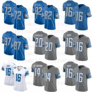 Maglia da calcio personalizzata Amon-Ra St. Brown Youth Donna Jahmyr Gibbs Jared Goff Jameson Williams Penei Sewell Kerby Joseph Jack Campbell Hendon Hooker