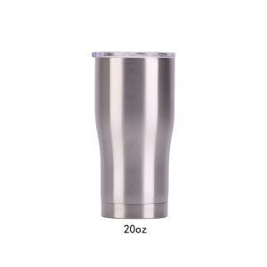 Bicchiere in acciaio inossidabile con coperchio 30 20 12 Oz Boccetta per vuoto a doppia parete Tazza di birra isolata Thermos per bere caffè Semplice