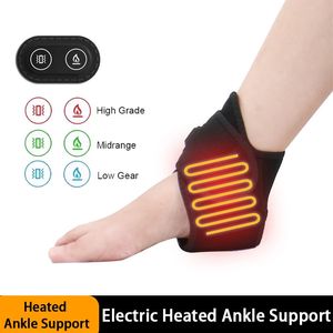 Full Body Massager USB Electric Heating Ankle Massager Pad Compression Straps Arthritis Health Care Foot Support Protector Brace Wrap Belt 231218