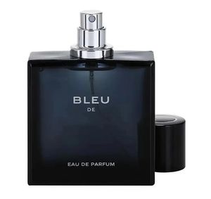 Deodorant Man Perfume Male BLEU Fragrance Masculine EDT 100ML Citrus Woody Spicy and Rich Fragrances Dark bluegray thick glass bottle body