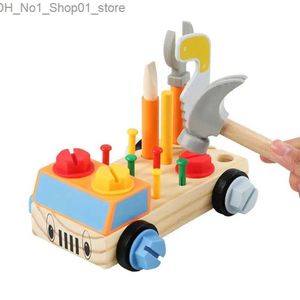 Sortegamento dei giocattoli impilati di nidificazione Toys Wooden Montessori 2 3 anni Assemblaggio di smontato per la vite fai -da -te Strumento per gli utensili antincendio Toys Educational for Children Boys Gilrs Q231218