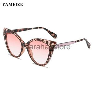 Sunglasses YAMEIZE Cat Eye Sunglasses Women Men Big Frame Vintage Luxury Brand Designer Gradient Sun Glasses Uv400 Female New Oculos De Sol J231218