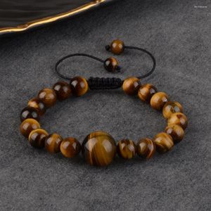 Strand Natural Stone BeadsTiger Eye Bracelet High Quality Handmade Adjustable Simple And Exquisite Gift For Women Men Jewelry