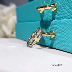 Classic Luxury Designer Ring Women's Cross Gold Ring Silver Plated Diamond Gift Advanced Fashion Ring Rose Classic Jewelry Box