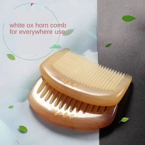 Hair Brushes Natural ox horn hair comb pocket size mini comb for kids 231218