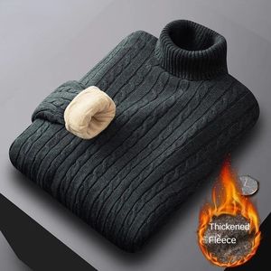 Mens Hoodies Sweatshirts Knitted Sweater Turtleneck Autumn Winter Warm Men Casual Polo Neck Pullover Keep Knit Woolen 231218