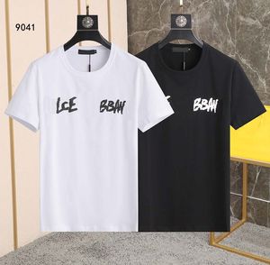 Дизайнерская мужская футболка с круглым вырезом Модная футболка Дизайнерская футболка Роскошная мужская спортивная футболка с коротким рукавом Повседневная рубашка Азиатский размер M-3XL