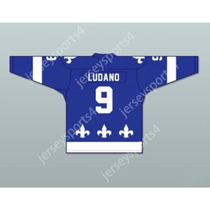 Custom BLUE MIKE LUDANO 9 LE NATIONAL DE QUEBEC HOCKEY JERSEY NEW Top Ed S-M-L-XL-XXL-3XL-4XL-5XL-6XL