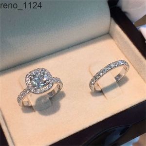 2022 neue stil mode synthetische diamant moissanite ring klassische design kristall verlobung ringe schmuck frauen