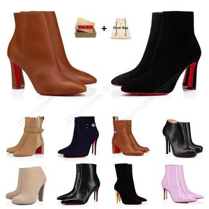 high Top Red Boot designer Womens Boots Over The Knee Boot High Heels Lady Pointed-Toe Pumps Style black brown Ankle Short Booties Womens Luxury Brand Shoes eur35-43