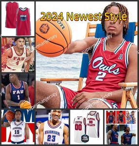 Johnell Davis Fau Owls Basketball -Trikot Alijah Martin Vladislav Goldin Brenen Lorient Nicholas Boyd Vanterpool Florida Atlantic Owls Trikots Sitte