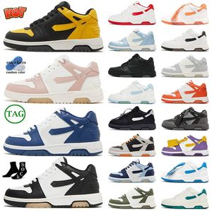 Designer Platform Low Out Of Office Top Leather Sneakers Casual Shoes Off Black Whites Pink Green Blue Arrows Jogging Walking Men Women Tennis Loafers Trainers
