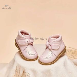 Boots Dave Bella Girls Casual Shoes Soft Bottom Princess Short Boots Fashion Barn Bekväma Walking Shoes Children DB4237888L231218