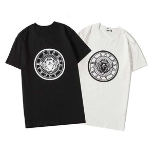 Designer de luxo balans clássico algodão camiseta para mulher simples letras redondas para homem meio par casual mangas curtas