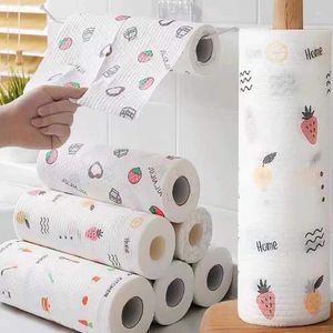 Kitchen Storage Large Thickened Disposable Rags Rolls Racks Cleaning Dish Cloth Non-woven Non-stick Oil Table Tableware Absorbent Towels