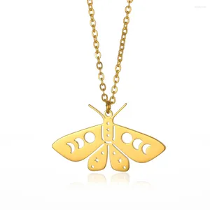 Pendant Necklaces Spring Hollow Butterfly Gold Color Stainless Steel Necklace For Women Lovely Jewelry Birthday Gifts Anniversary Gift