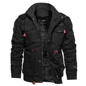 Jaquetas táticas Homens Jaquetas Militares de Inverno Casacos Multi-bolsos Jaquetas de Carga Casuais de Alta Qualidade Masculino Algodão Casacos de Inverno Parkas Quentes Tamanho 6XLL23118