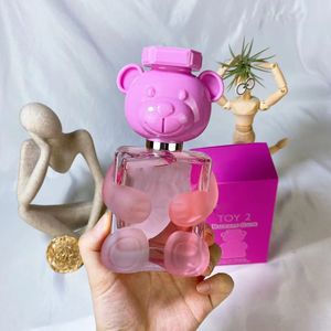 Urso de luxo Perfume Fragrância Mulher Homem Brinquedo 2 Bubble Gun Brinquedo Menino Rosa Preto Branco Teddy Bear Perfume Frasco 100ml 3.4 FL.OZ Spray EDT EDP Spray Aromas de longa duração