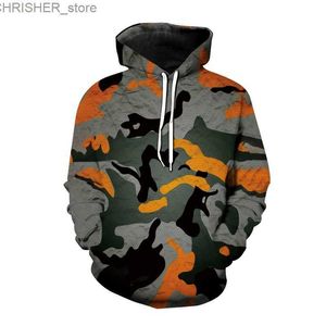 Taktiska jackor Army Style Hoodies Camouflage 3D Print Hooded Sweatshirt Pullover Män kvinnor Fashion Hoodie Harajuku Streetwear Coat Man Clothl231218