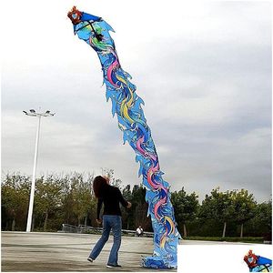 Chinese Style Products 8/10 Meters Dragon Dance Ribbon With Head Rope Fitness Set Square Performance Outdoor Funny Items Festival To Dhcih