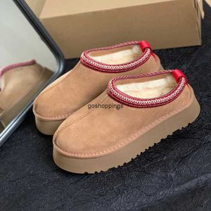 Tasman Chinelos Designer Slides Tazz Sapatos Camurça Shearling Plataforma Botas de Neve Clássico Ultra Mini Bota Semente de Mostarda Mulheres Inverno Ankle Bootie