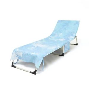 Baskı taşınabilir plaj sandalye havlu kapakları cep açık hava emici hızlı kurutma yüzme havuzu salonu sandalye güneşlenti paspas