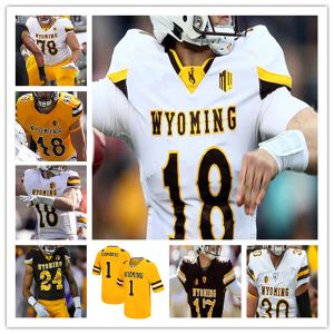 Anpassad NCAA College Wyoming Cowboy Football Jerseys Andrew Peasley Titus Swen Joshua Cobbs Shae Suiaunoa Bertagnole Dawaiian McNeely Wyatt W
