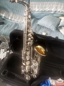 Japan Yanagisa A-992 Alto Saxophone E-Flat Electroplate Black Nickel Silver Key Sax Mynstycke Ligatur vasshals Professionellt Musikinstrument Munnstycke gratis