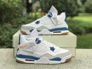 Flight Basketball Shoes 4 Blue White SP OG Girls/Woman Sport Sneaker With Original Fast Delivery