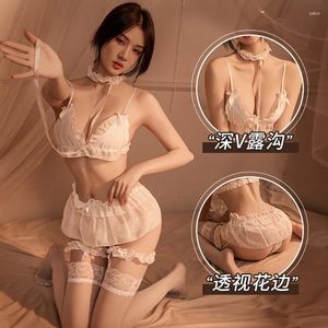 Mulheres Shapers Sexy Lingerie Feminino Três Pontos Adulto SM Treinamento Maid Terno Role Play Livre de Tentação