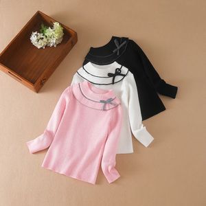Pullover Girls Sweater Pullovers Autumn Winter Baby Warm Sweaters Tops Children Knitwear Kids kläder 231218