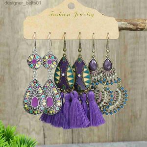 Stud 6pcs Bohemian Vintage Pubsel kombinasyonu kadın küpeler Set Tatil Küpeleri ve Küpe24319