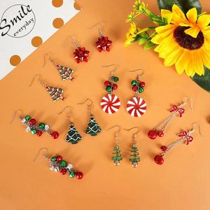 Stud 9Pairs Christmas Earring Set For Women Holiday ChristmasTree Snowflake Christmas Jewelry Gift 231218