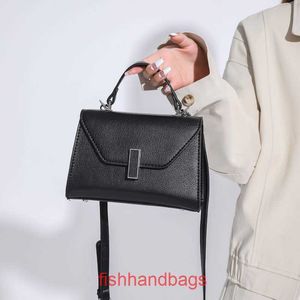 Designer-Tasche Valextra Iside Handbags Klassische Damenhandtasche mit einfacher Verschlussschnalle, Einzelschulter-Diagonaltasche, Internet-Promi, mit echtem Logo