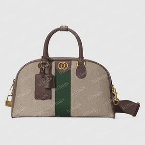 2024 saco de boliche designer sacos de boliche mulheres bolsa de ombro fanny pack bege web sacos de couro crossbody bolsas mulheres bolsa de couro moda carteira 723309 # GSA-01