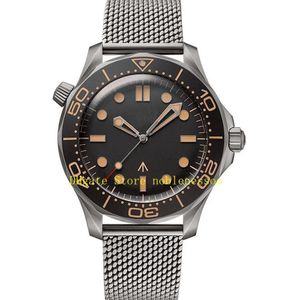 Męski 007 Automatyczne zegarek Real Po Men Black Dial Brak czasu na śmierć 300m 42 mm stali nierdzewnej Edycja Bransolety