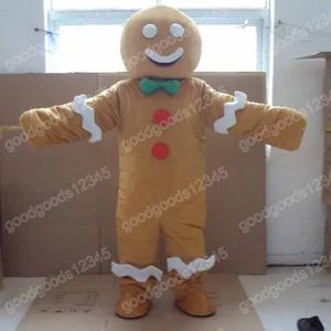 Cute Gingerbread Man Mascot Costumes Christmas Cartoon Character Outfit Suit Character Carnival Xmas Halloween Adults Size Birthday Party Outdoor Outfit