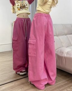 FASHION Pantaloni cargo RAGAZZA Pantaloni versatili da lavoro a gamba larga Donna Nuovi pantaloni larghi dimagranti gamba dritta Pantaloni lunghi Leggings Hip Hop Tendenza casual Pantaloni XXL